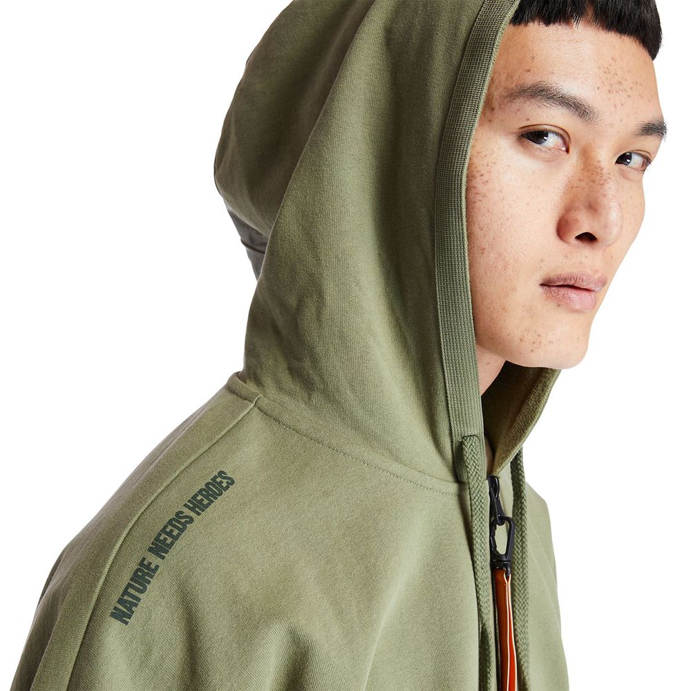 Timberland Φουτερ Ανδρικα Ελιά - Ecoriginal Ek+ Hoodie - Greece 2740369-ZX